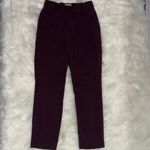 H&M Maroon Straight Leg Trousers